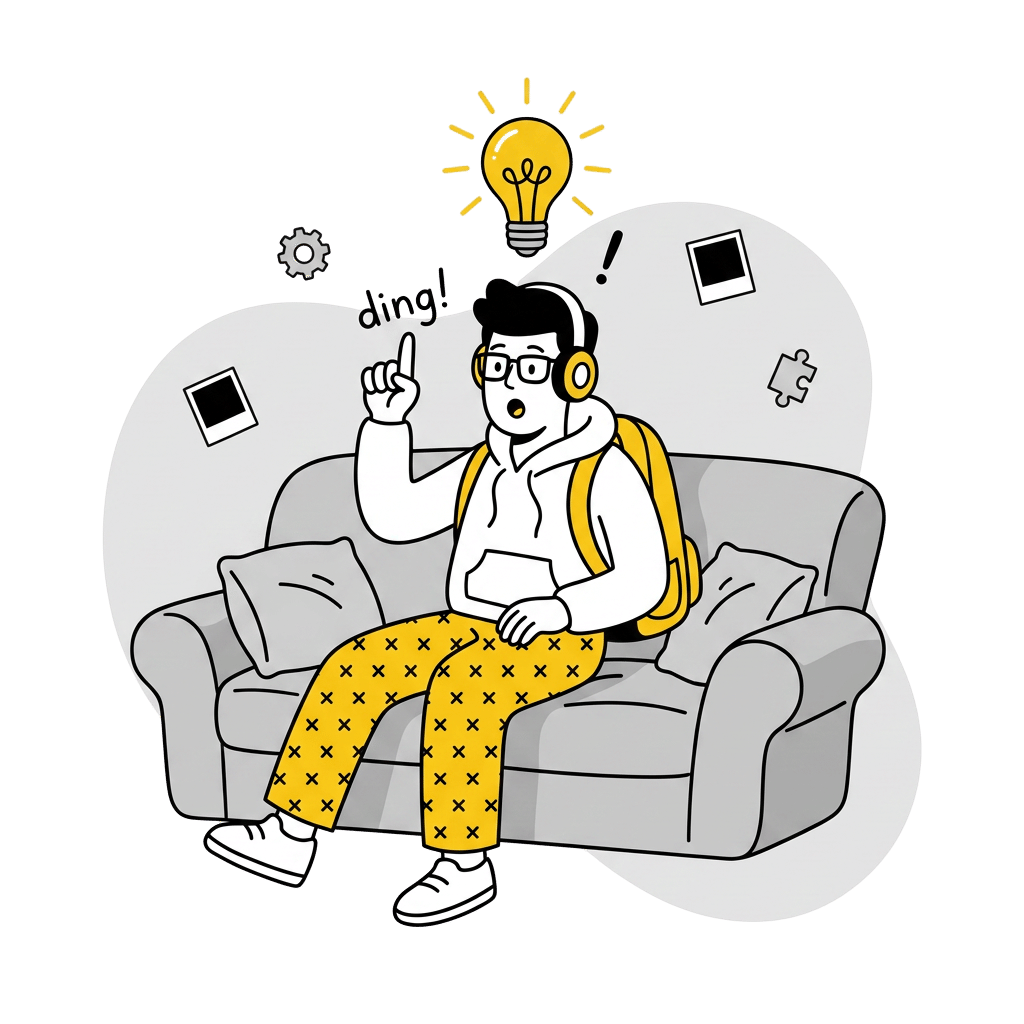 Ilustrasi Mencatat Ide